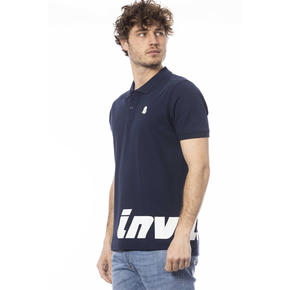 Polo homme en coton bleu Invicta