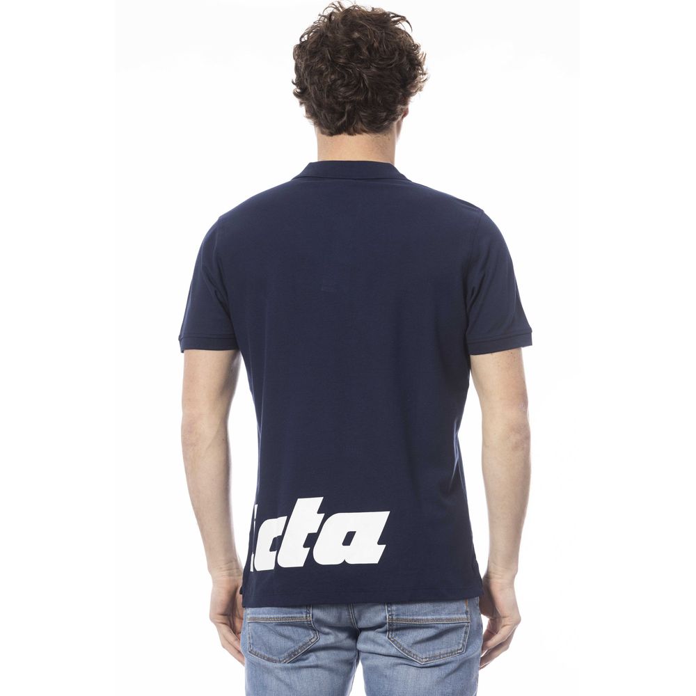 Polo homme en coton bleu Invicta