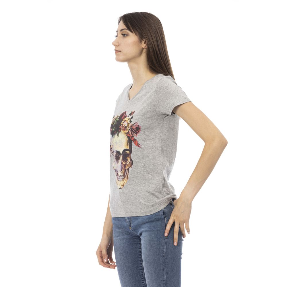 T-shirt Trussardi Action en coton gris pour femme