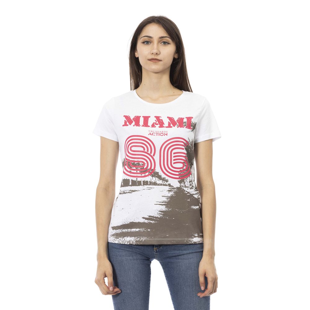 T-shirt Trussardi Action en coton blanc pour femme