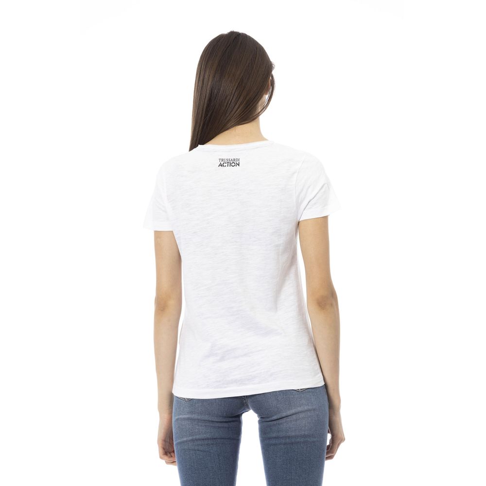 T-shirt Trussardi Action en coton blanc pour femme