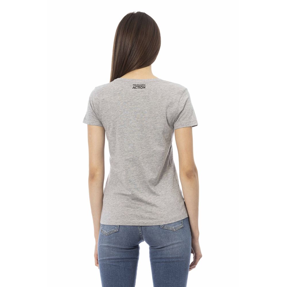 T-shirt Trussardi Action en coton gris pour femme