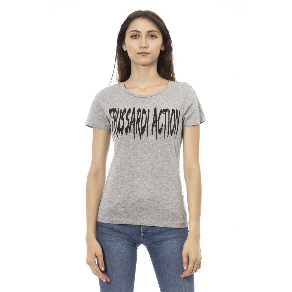 T-shirt Trussardi Action en coton gris pour femme