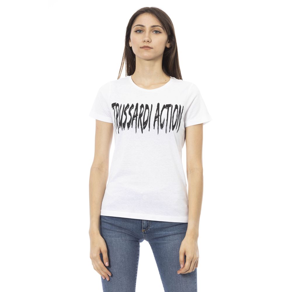 T-shirt Trussardi Action en coton blanc pour femme