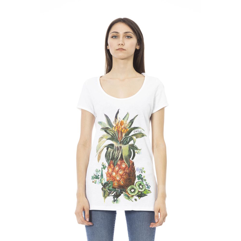T-shirt femme en coton blanc Just Cavalli