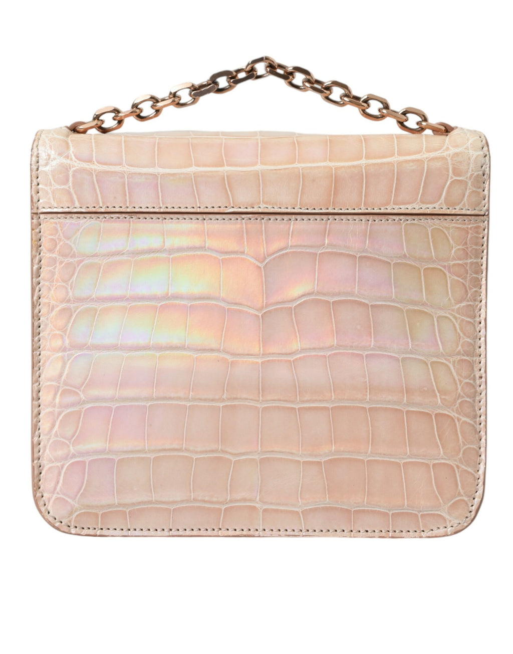 Sac à main Balenciaga en cuir exotique beige et bleu agate avec chaîne dorée
