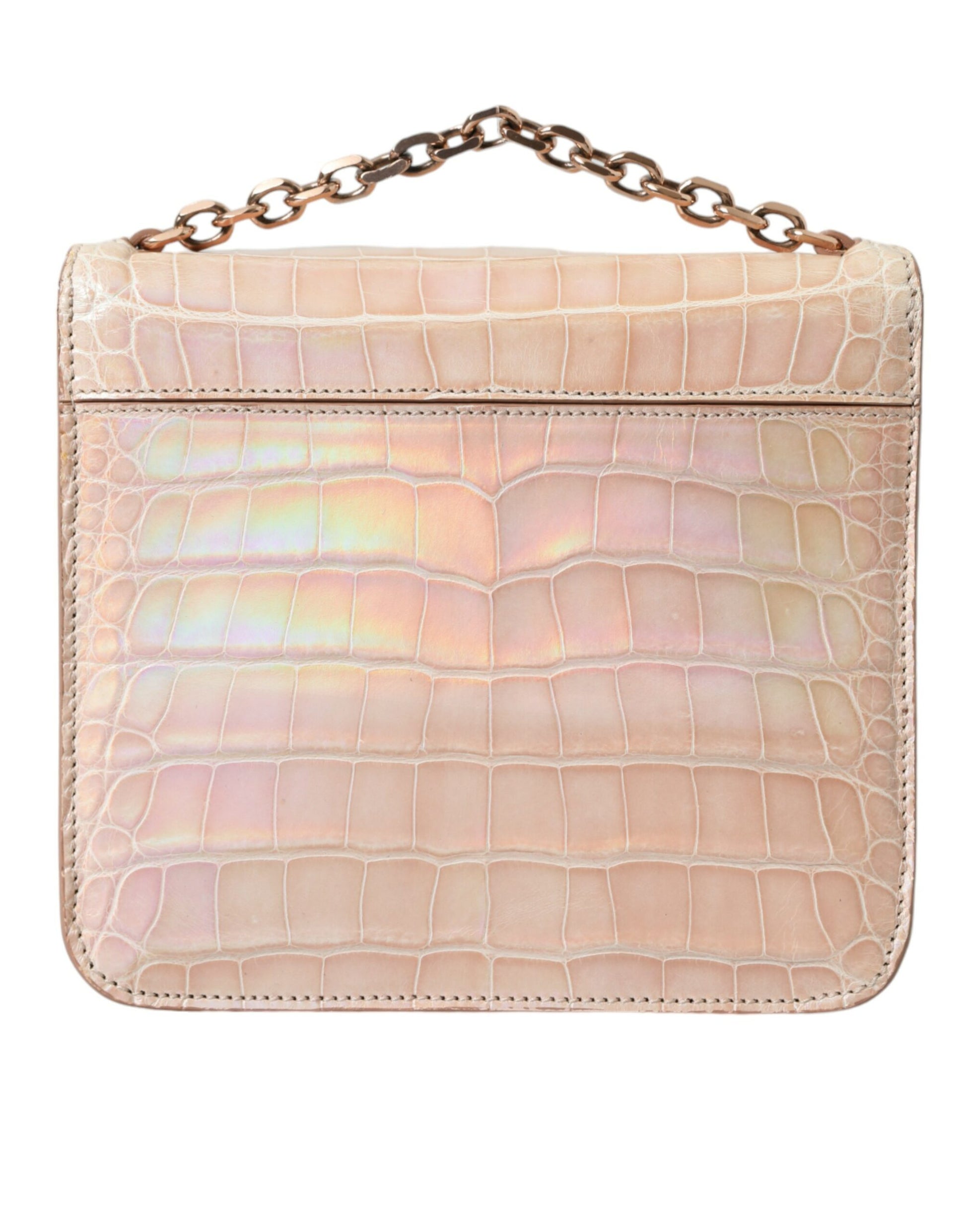 Sac à main Balenciaga en cuir exotique beige et bleu agate avec chaîne dorée