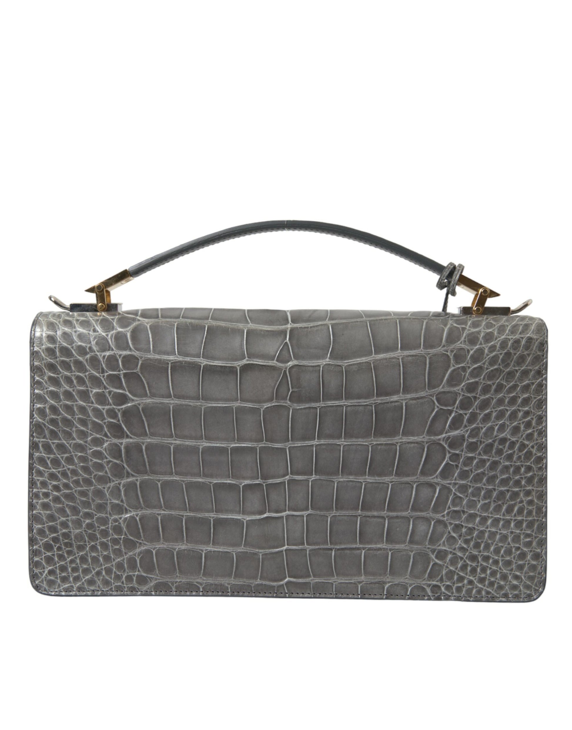 Sac à main Balenciaga en cuir exotique gris de taille moyenne
