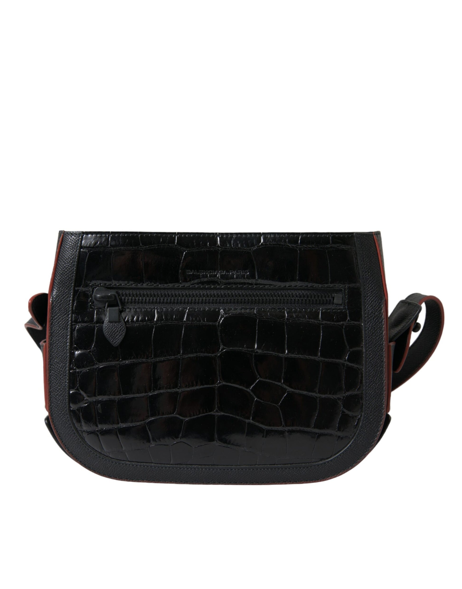 Sac bandoulière en cuir exotique noir Balenciaga