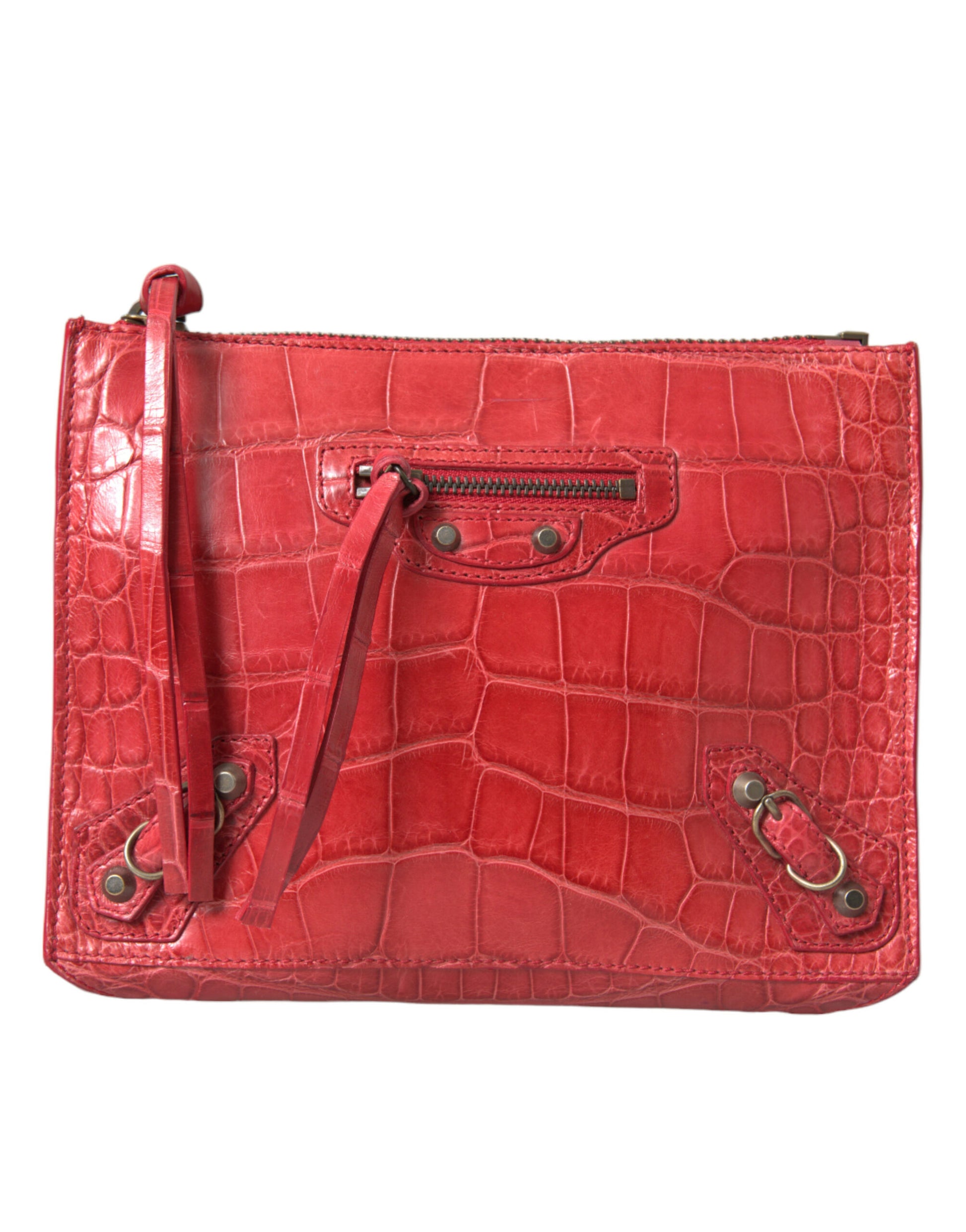 Sac à main classique en cuir exotique rouge Balenciaga