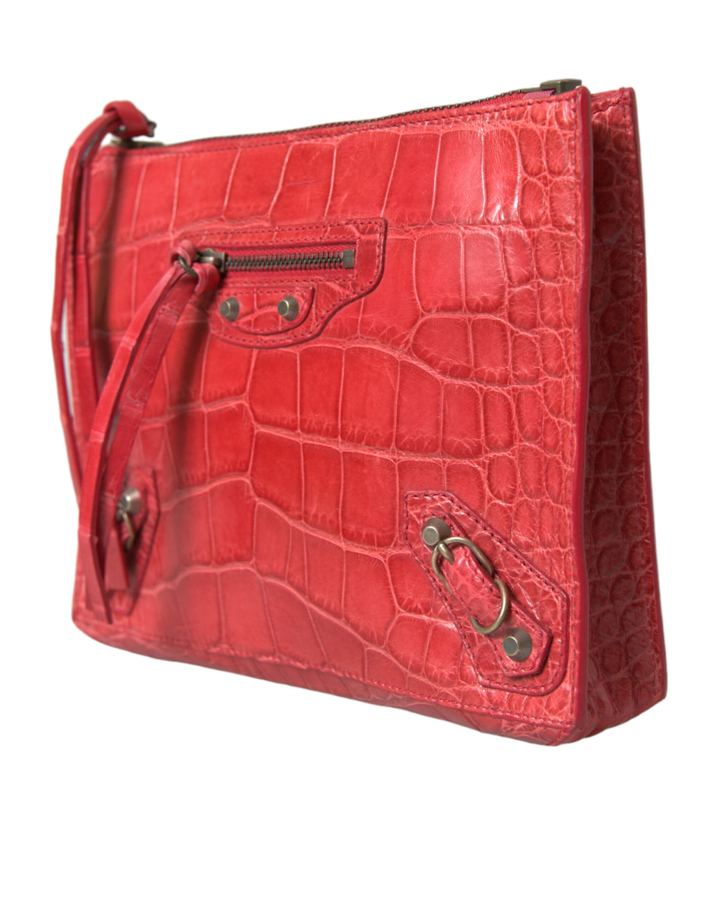 Sac à main classique en cuir exotique rouge Balenciaga