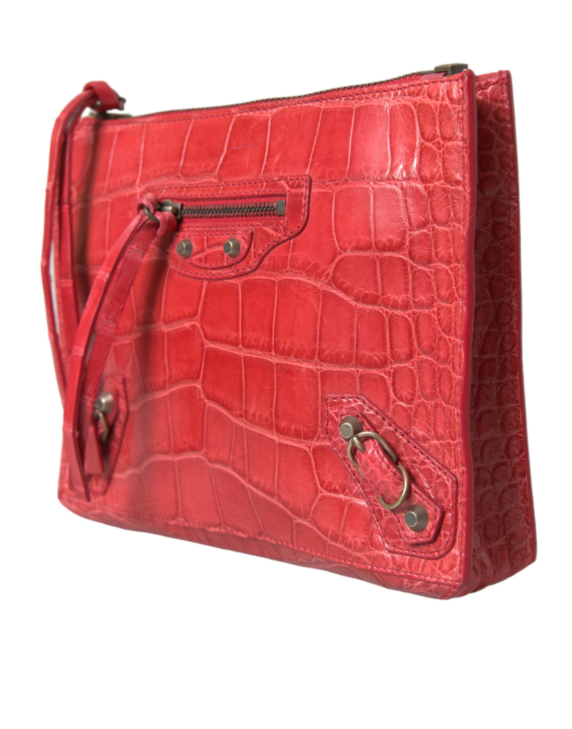 Sac à main classique en cuir exotique rouge Balenciaga