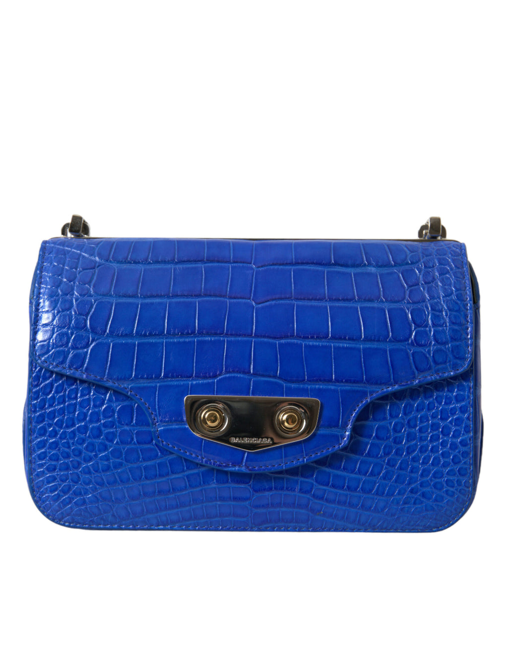 Sac à main à bandoulière Balenciaga Neo Classic en cuir exotique bleu