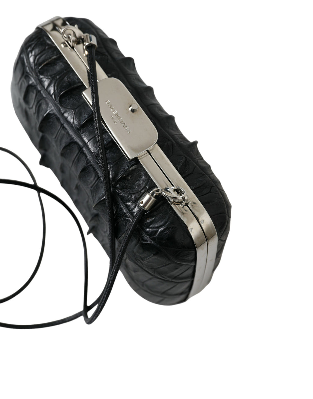 Sac à bandoulière en cuir exotique noir Balenciaga