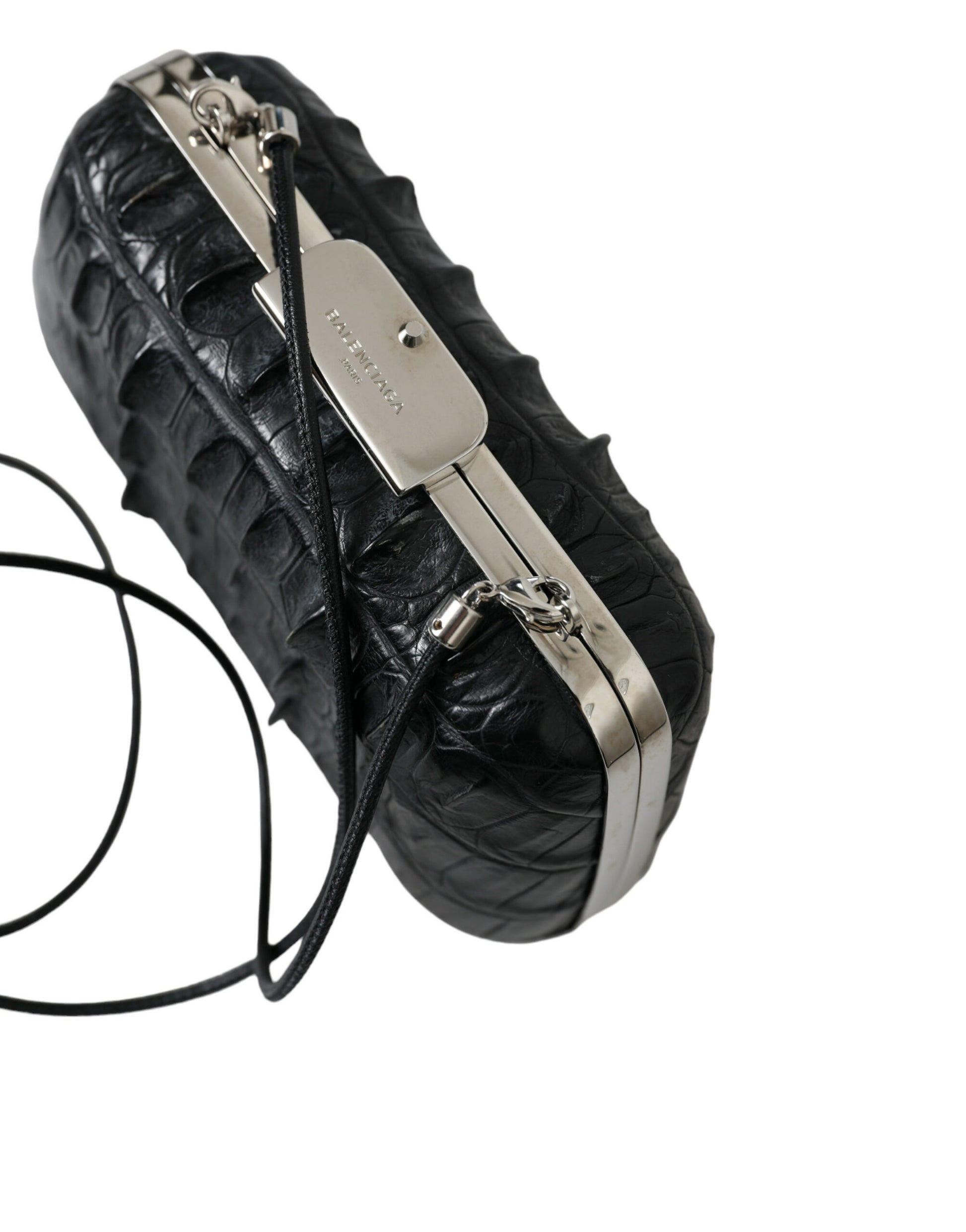Sac à bandoulière en cuir exotique noir Balenciaga