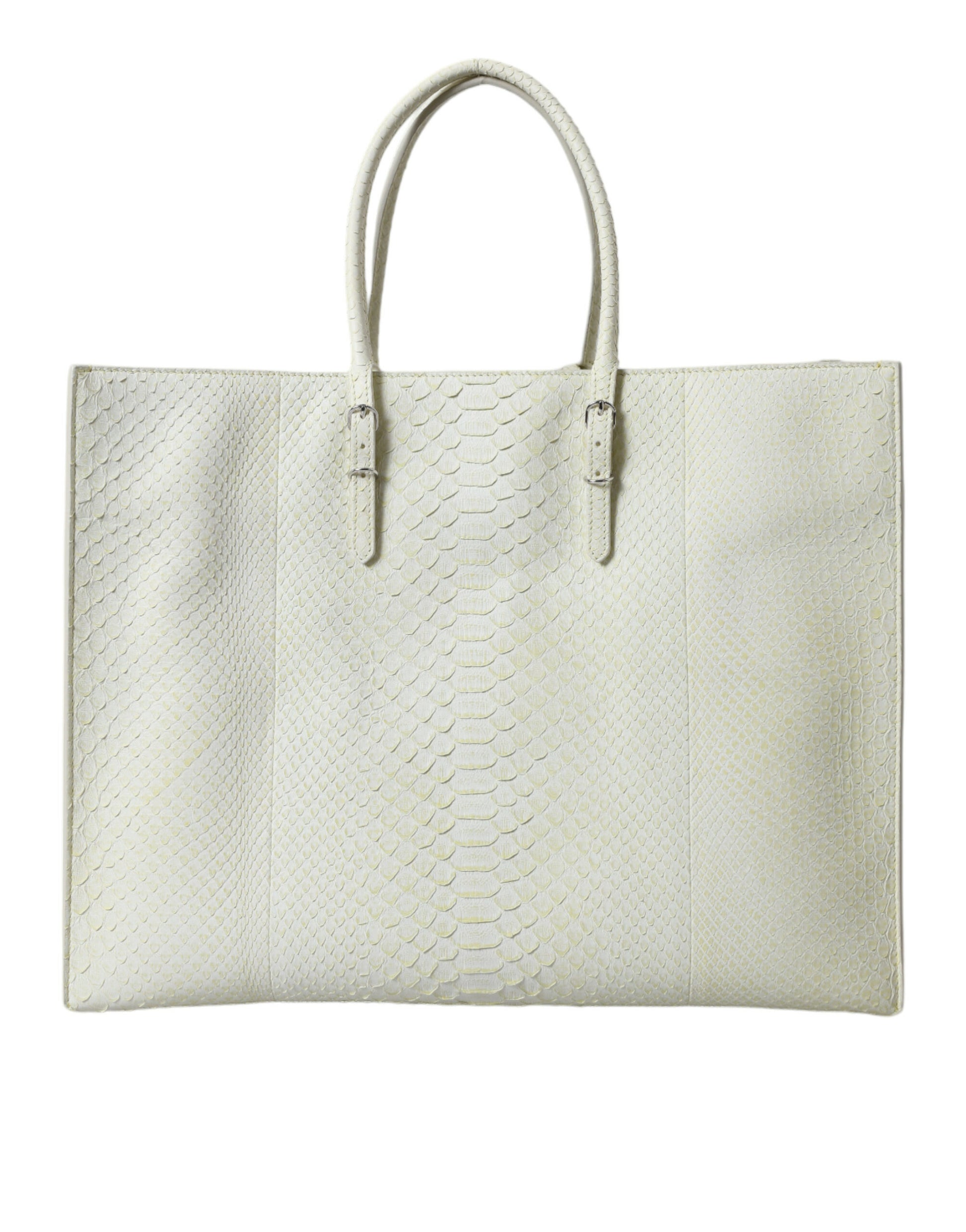 Sac cabas Balenciaga en cuir exotique blanc et jaune
