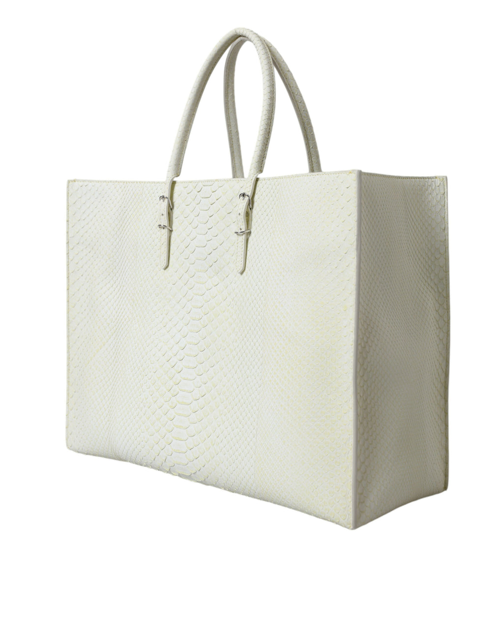 Sac cabas Balenciaga en cuir exotique blanc et jaune