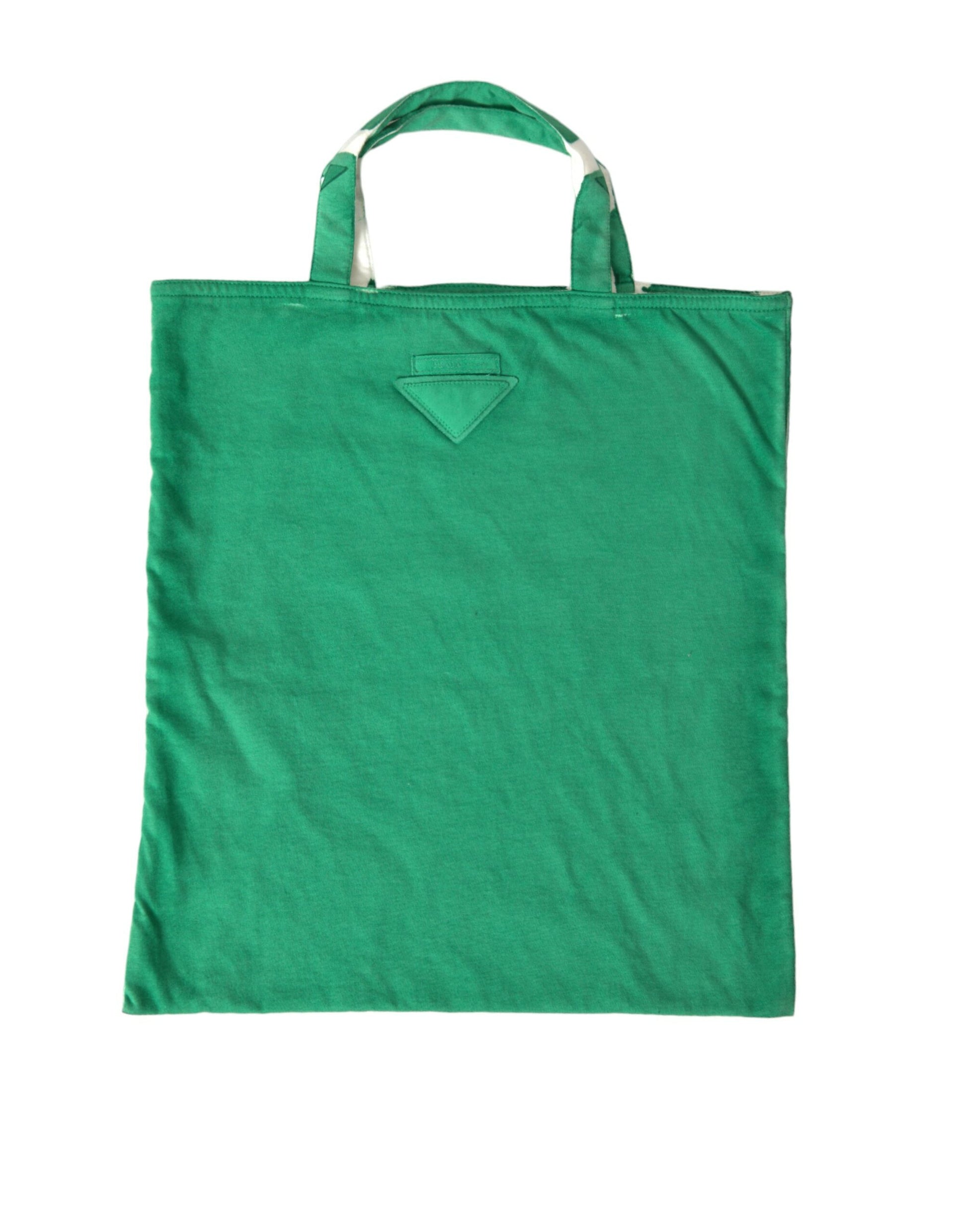 Sac fourre-tout Prada en jersey vert avec logo