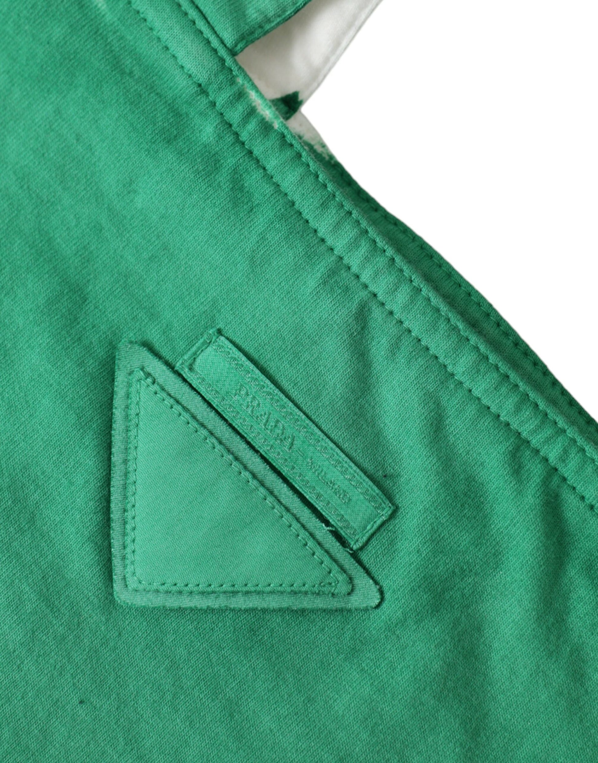 Sac fourre-tout Prada en jersey vert avec logo