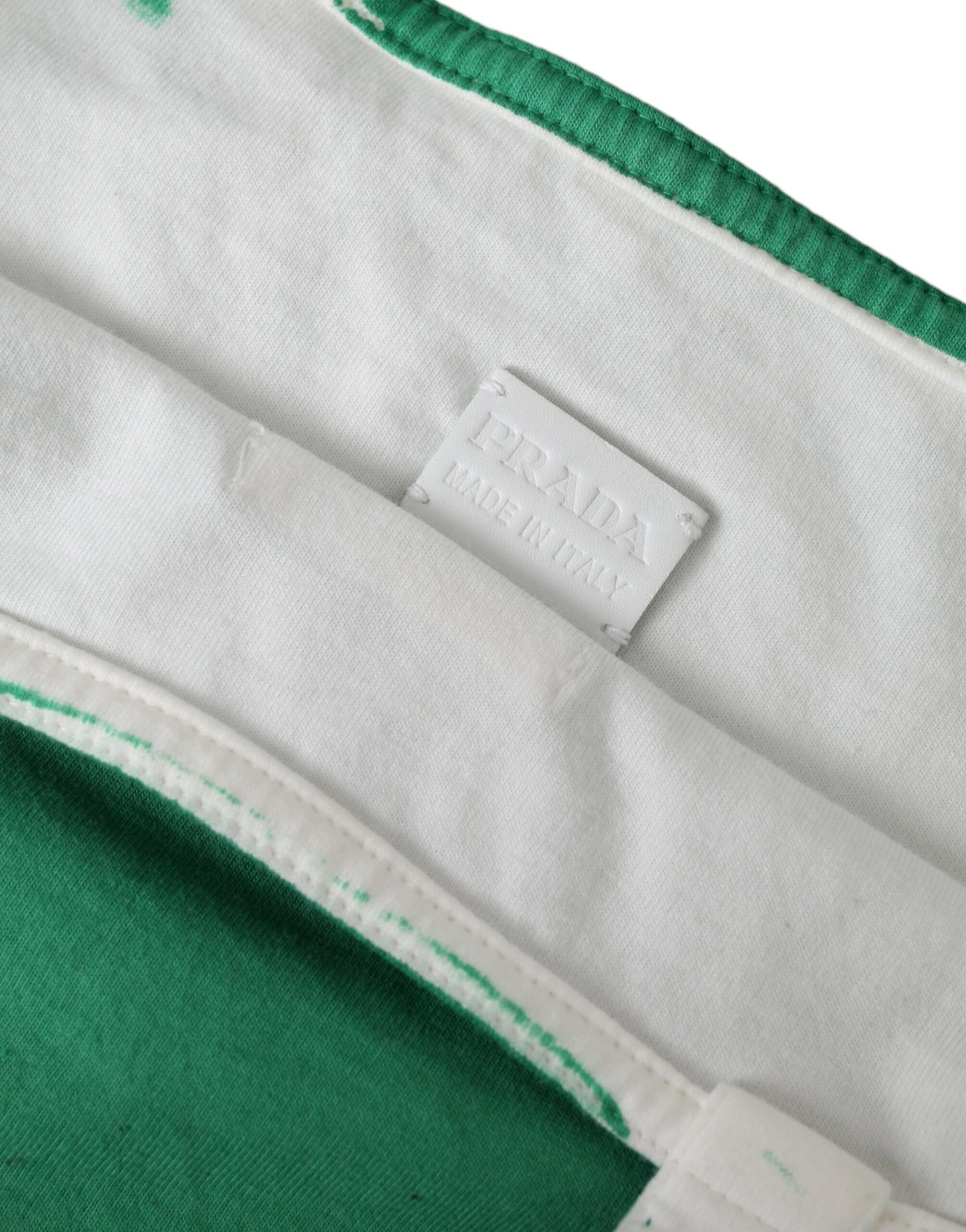 Sac fourre-tout Prada en jersey vert avec logo