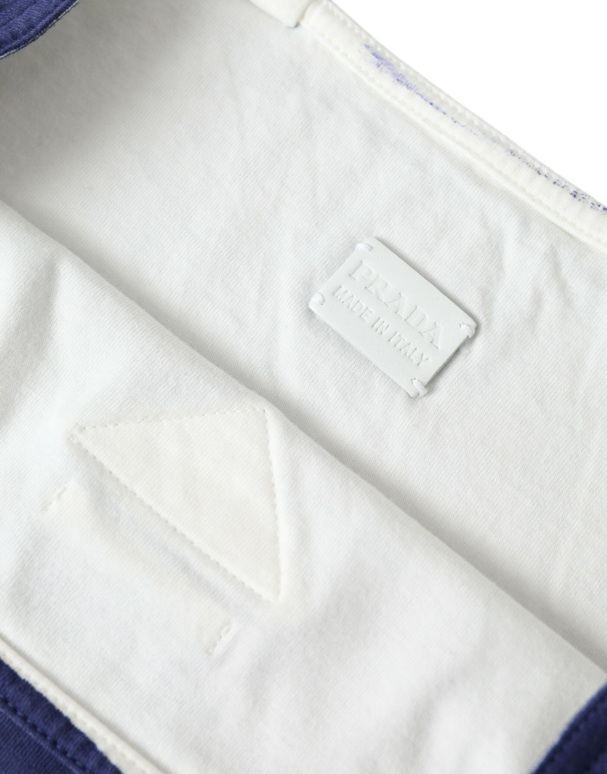 Sac fourre-tout Prada en jersey bleu avec logo