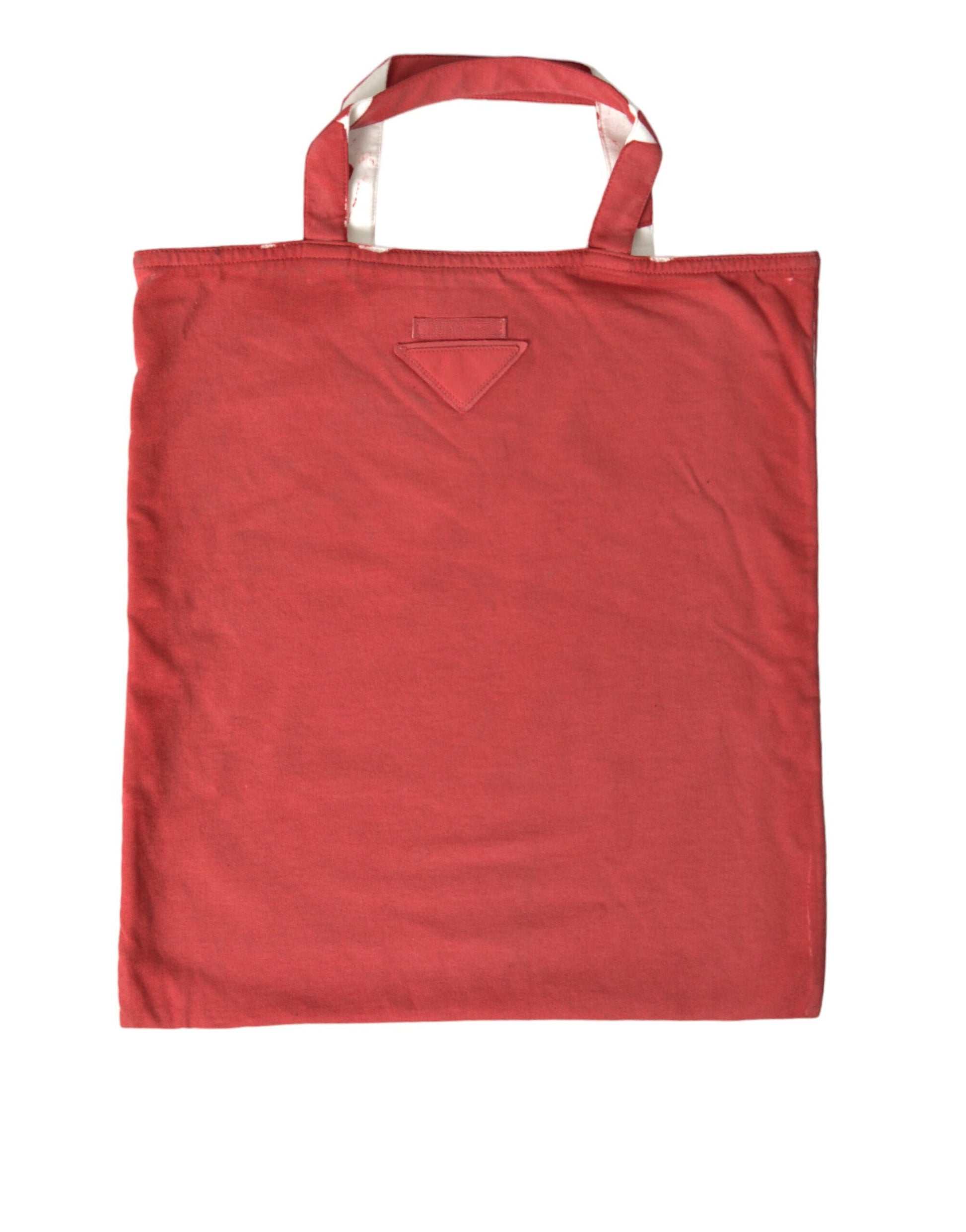 Sac cabas Prada en jersey rouge avec logo
