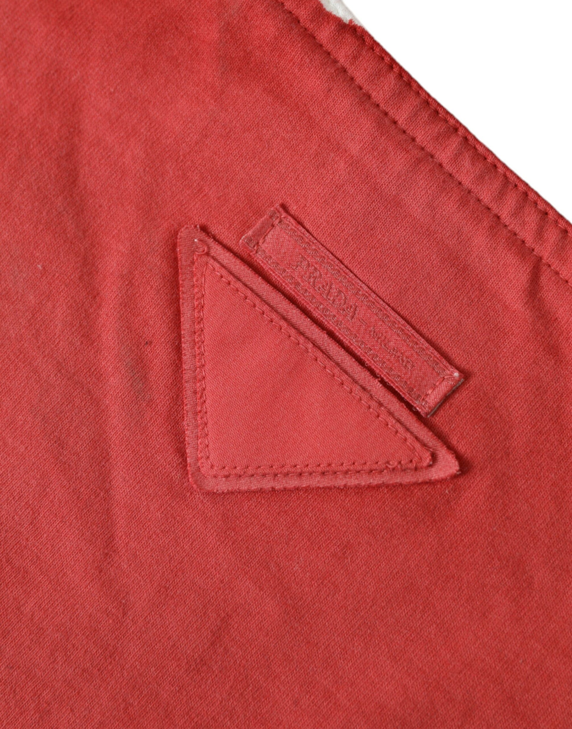 Sac cabas Prada en jersey rouge avec logo
