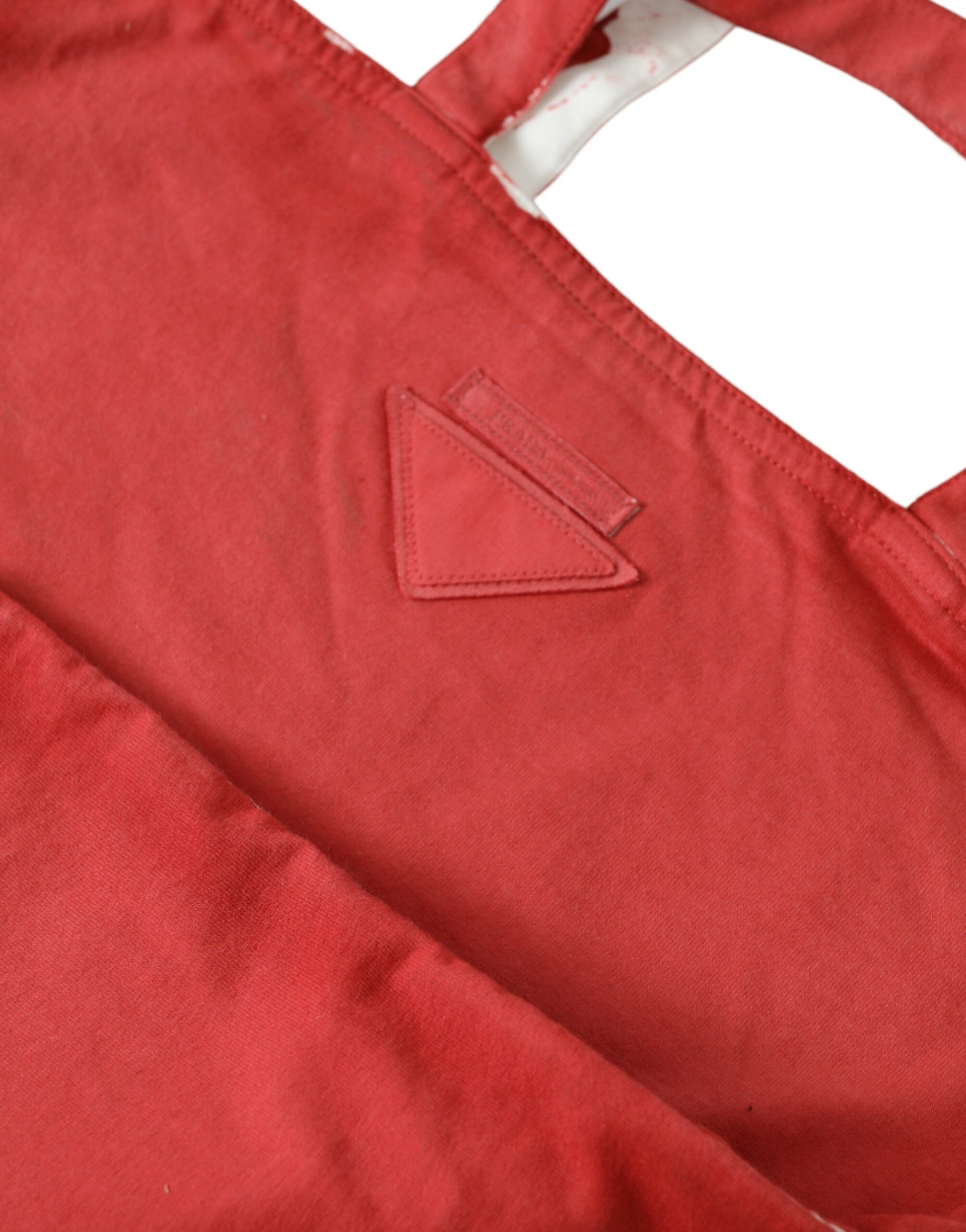 Sac cabas Prada en jersey rouge avec logo