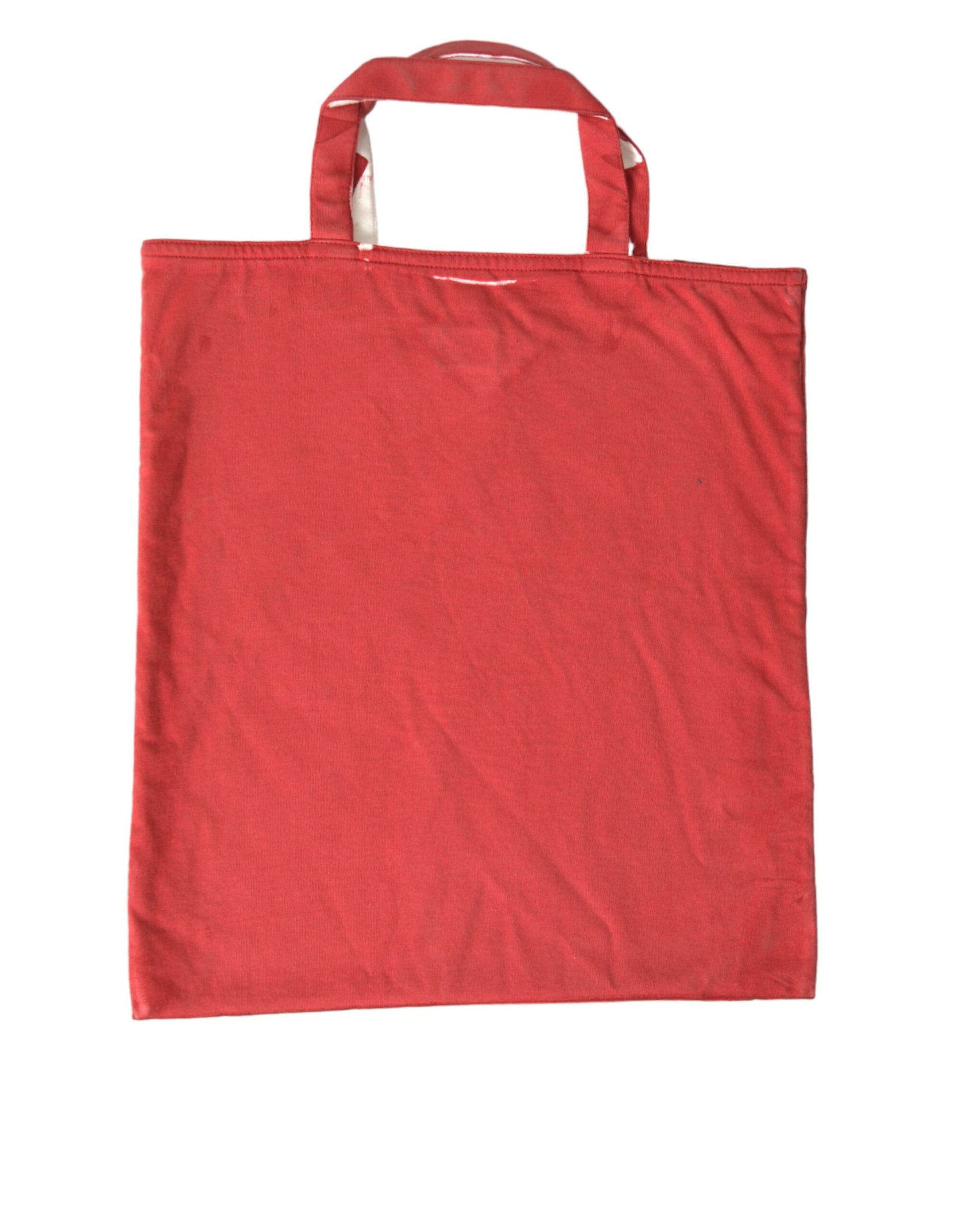 Sac cabas Prada en jersey rouge avec logo