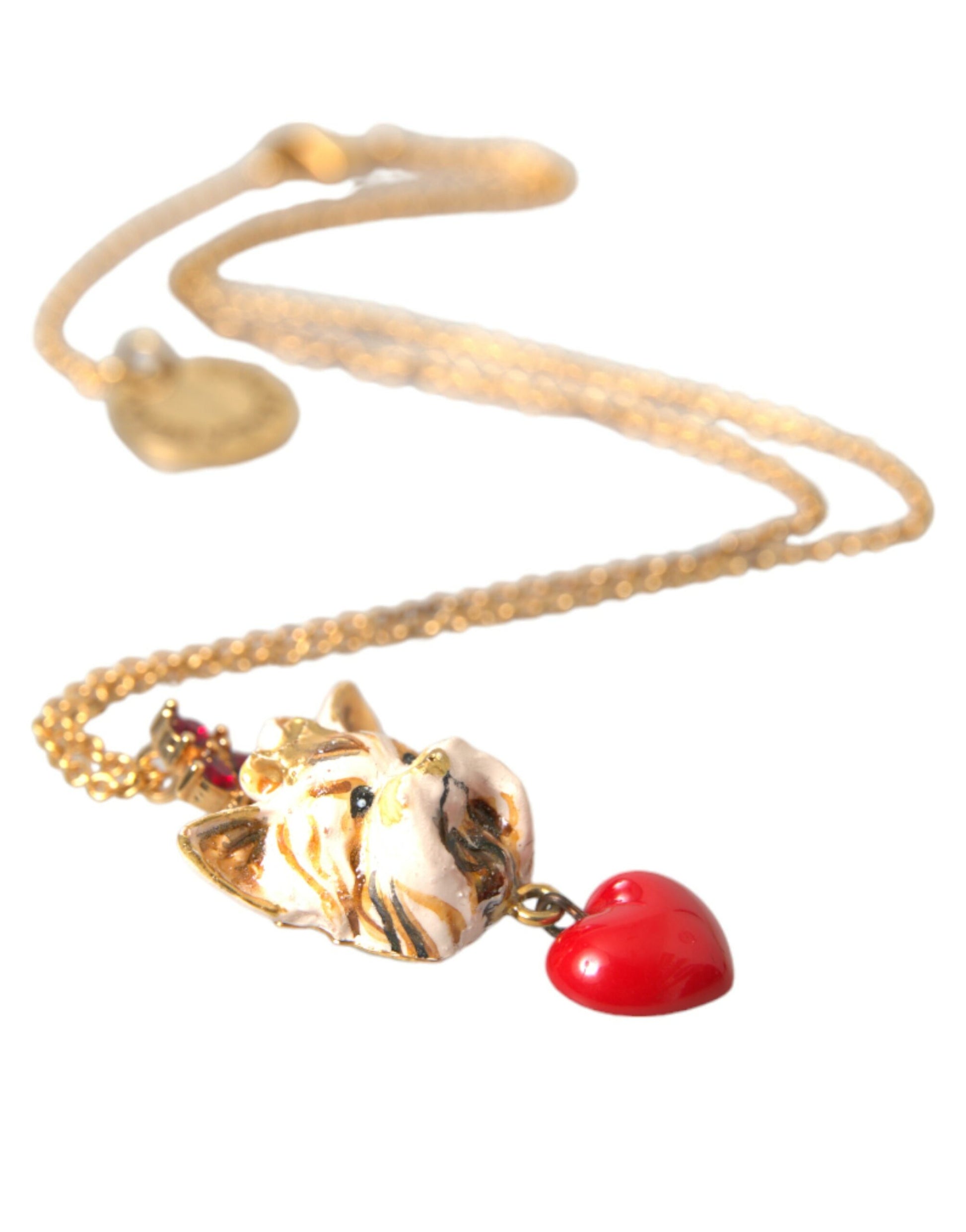 Collier Dolce &amp; Gabbana avec pendentif en forme de cœur et chaîne en laiton doré