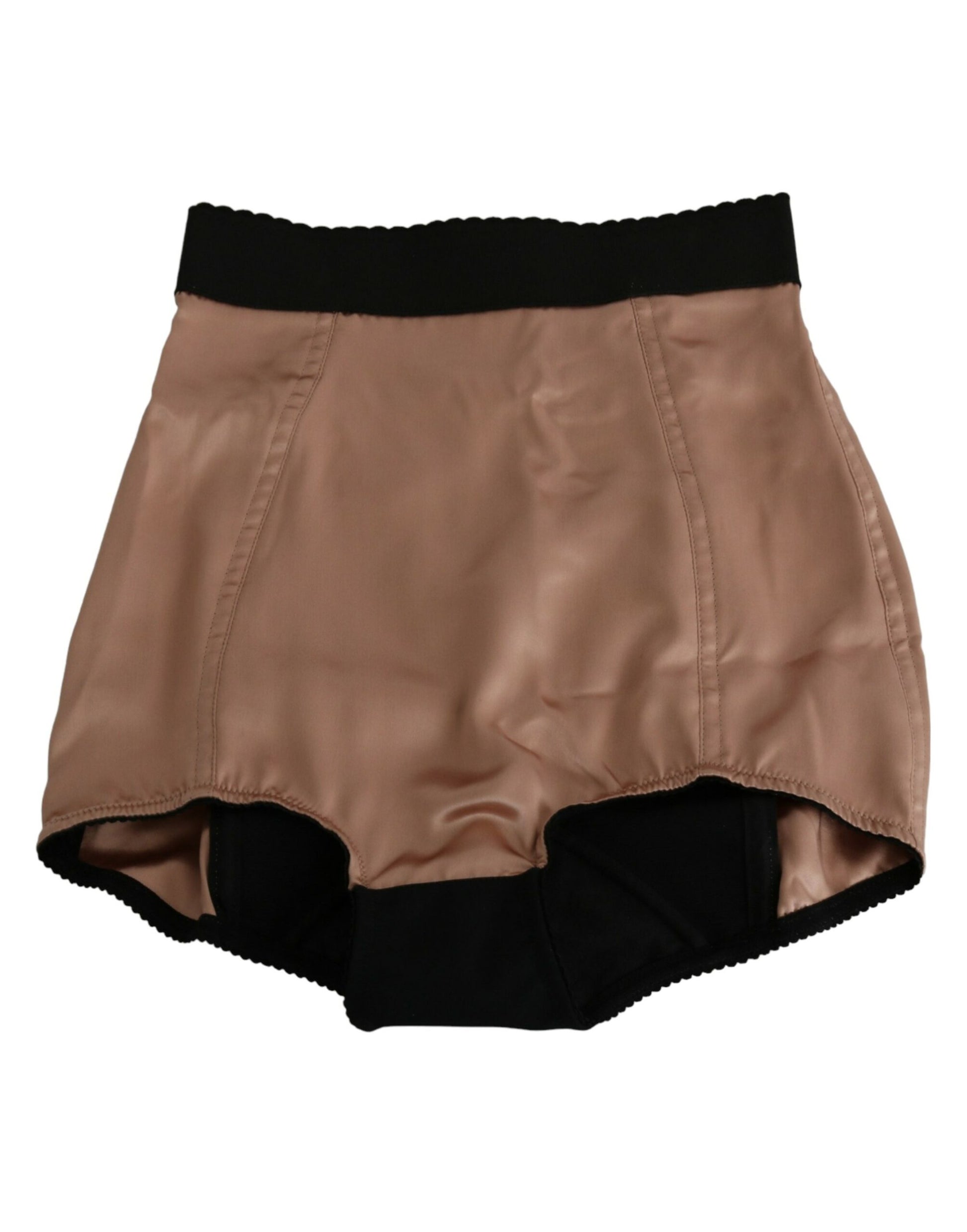Mini short taille haute en soie beige Dolce &amp; Gabbana