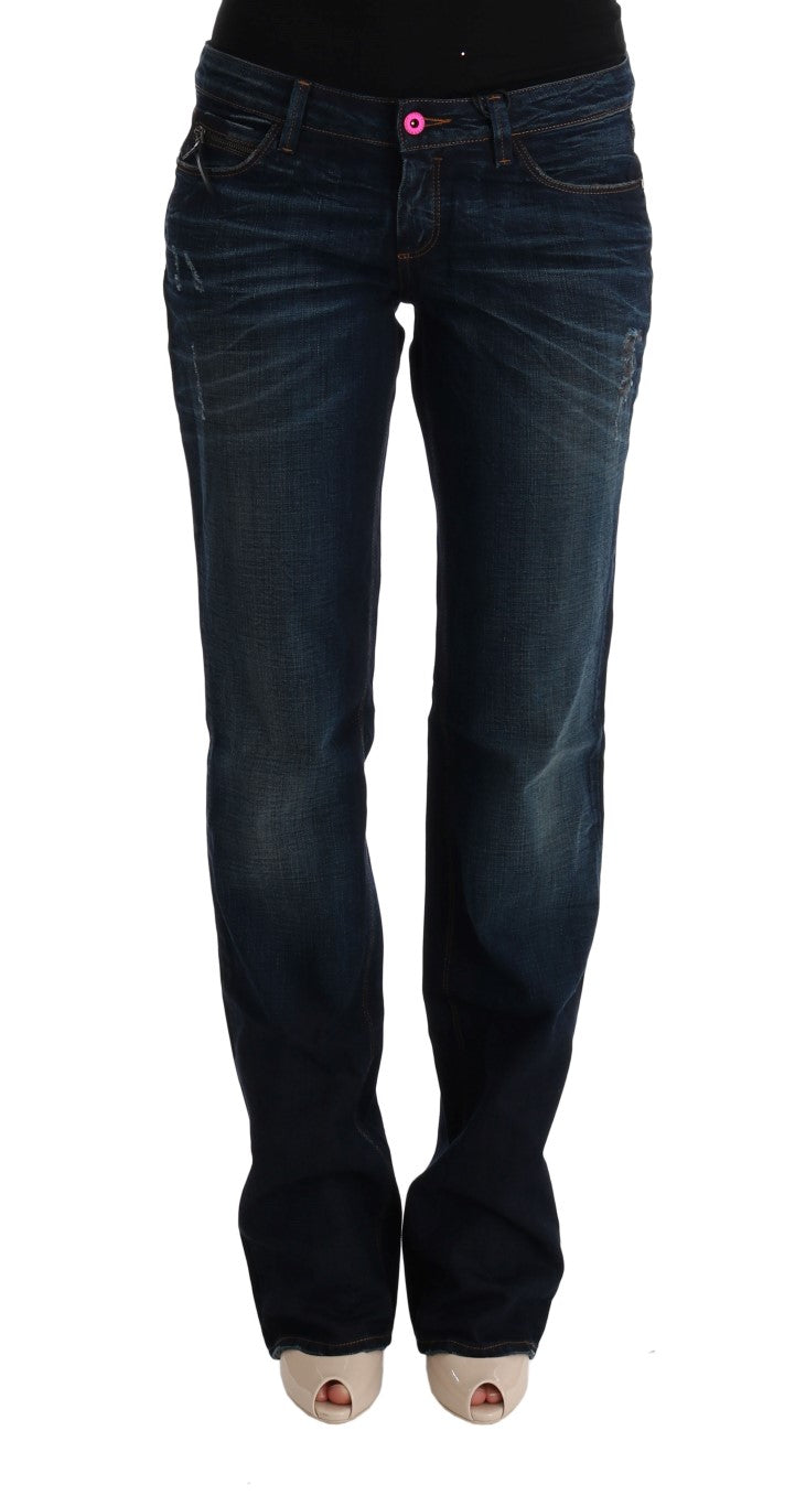 Jean en denim bleu coupe classique en coton Costume National