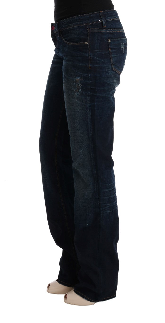 Jean en denim bleu coupe classique en coton Costume National