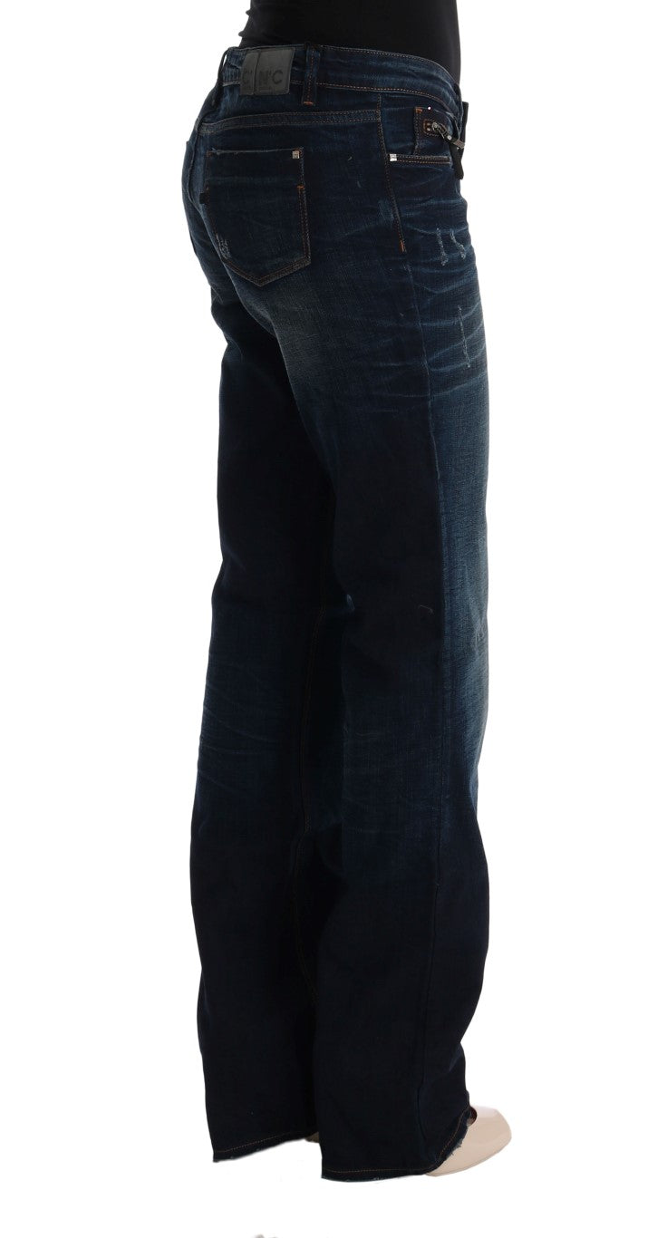 Jean en denim bleu coupe classique en coton Costume National