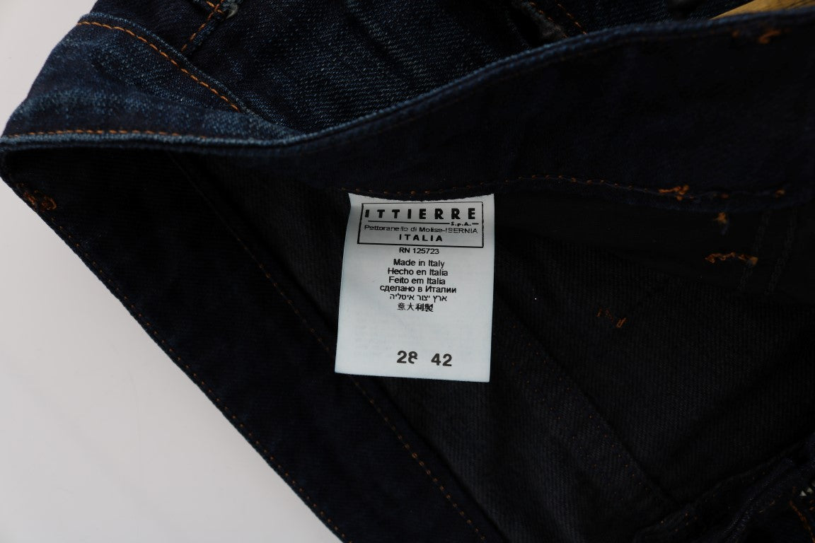 Jean en denim bleu coupe classique en coton Costume National
