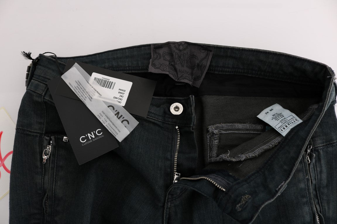 Jean super slim en coton gris Costume National