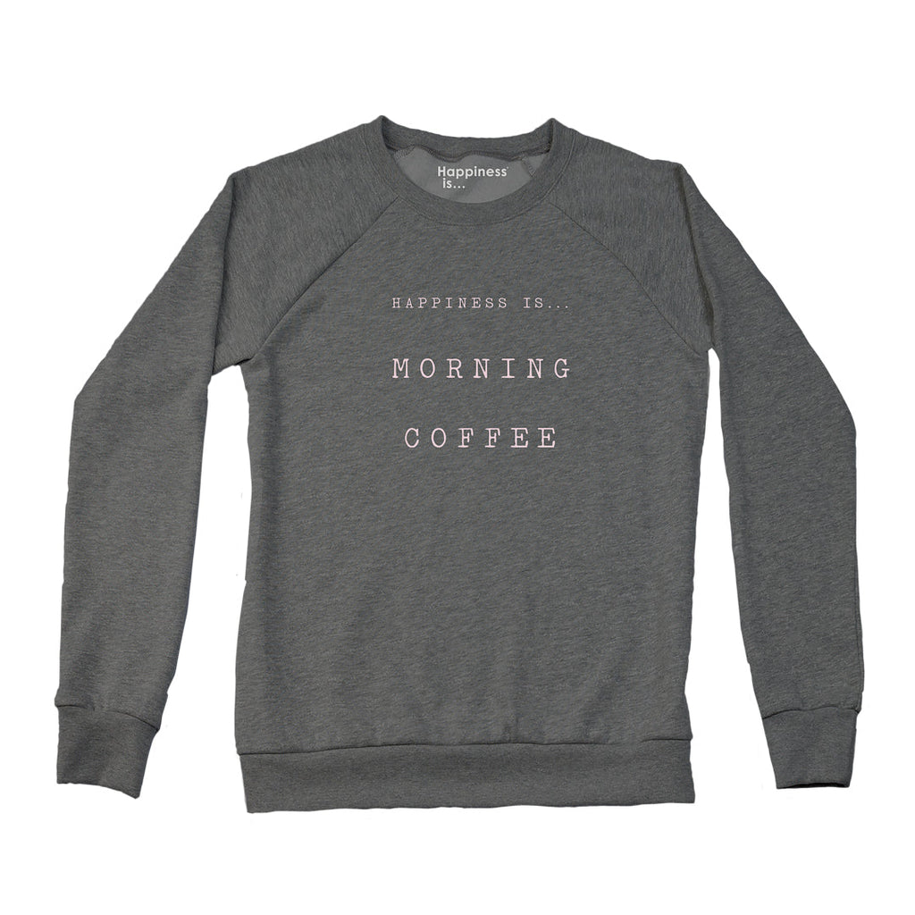 Women's Coffee Crew Sweatshirt, Charcoal-0