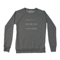 Women's Coffee Crew Sweatshirt, Charcoal-0