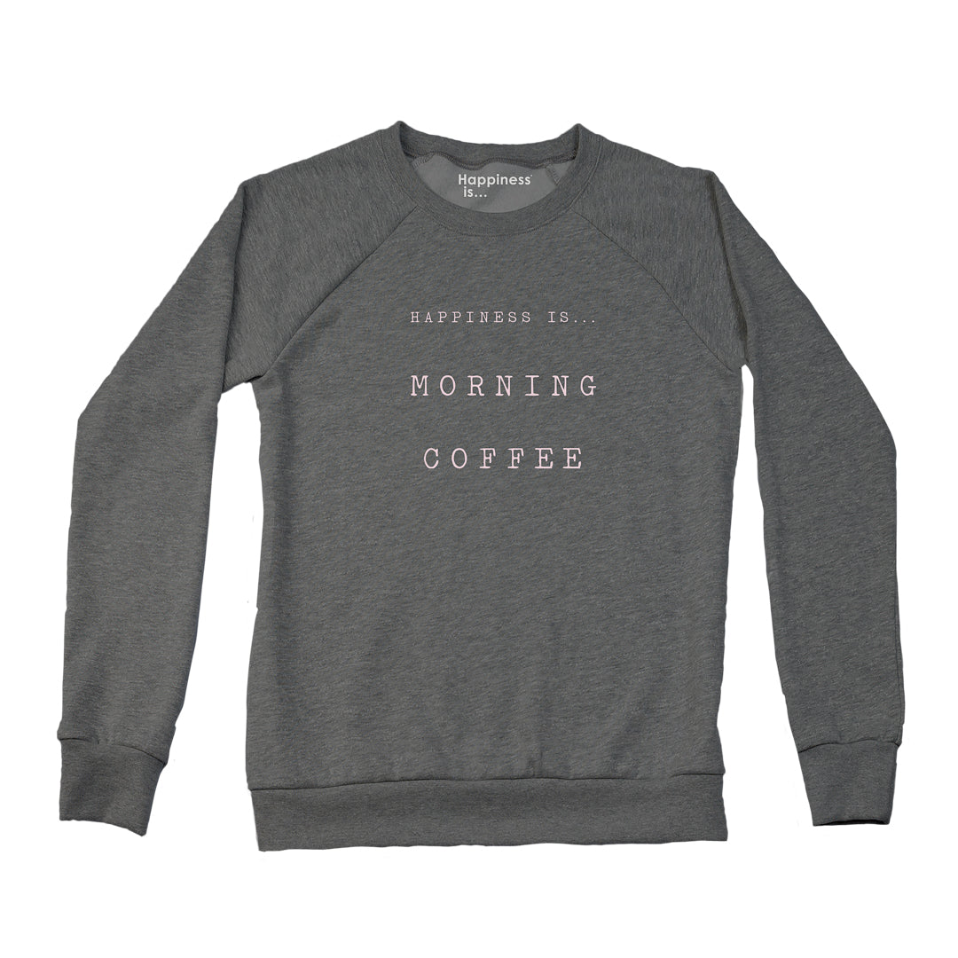 Women's Coffee Crew Sweatshirt, Charcoal-0
