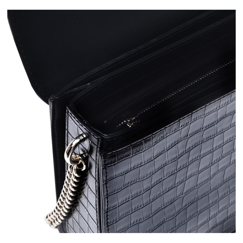 Sac bandoulière Baldinini Trend en cuir de veau noir pour femme