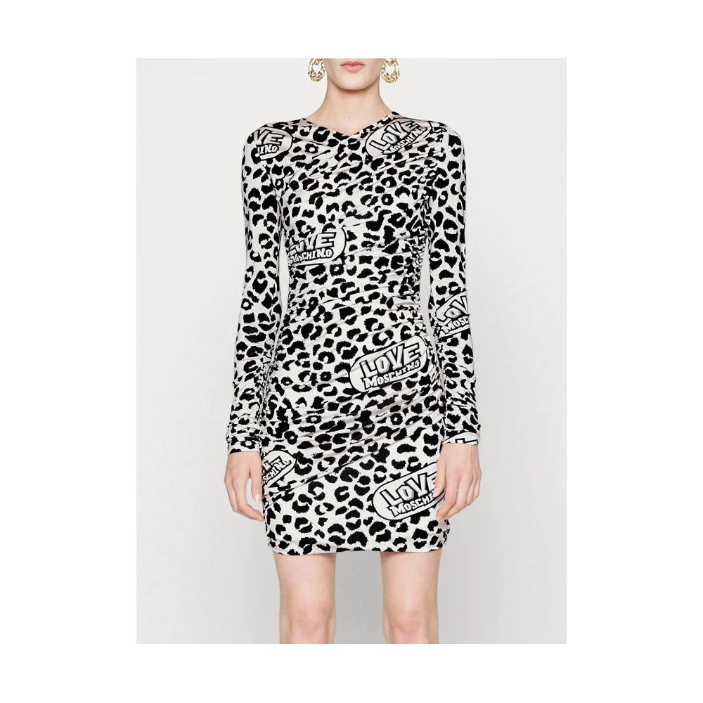 Robe en viscose blanche Love Moschino pour femme
