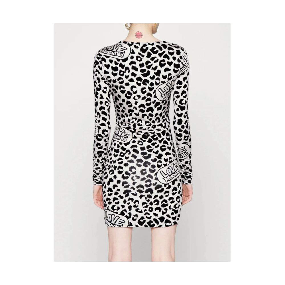 Robe en viscose blanche Love Moschino pour femme