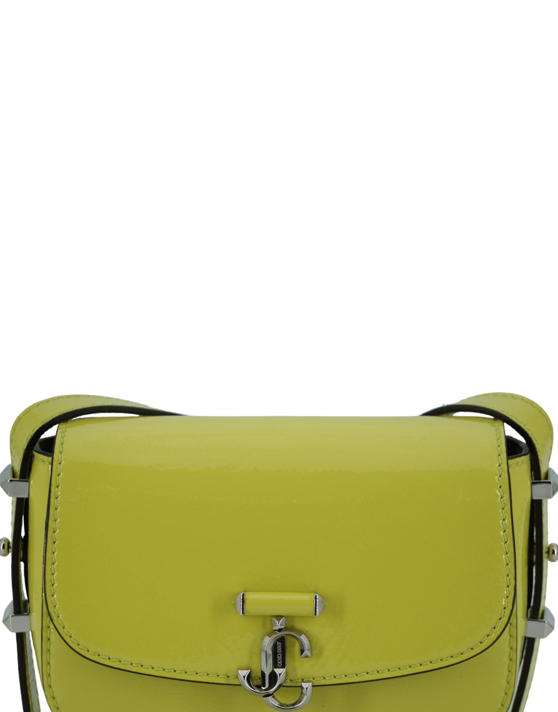 Petit sac à bandoulière Jimmy Choo en cuir jaune citron