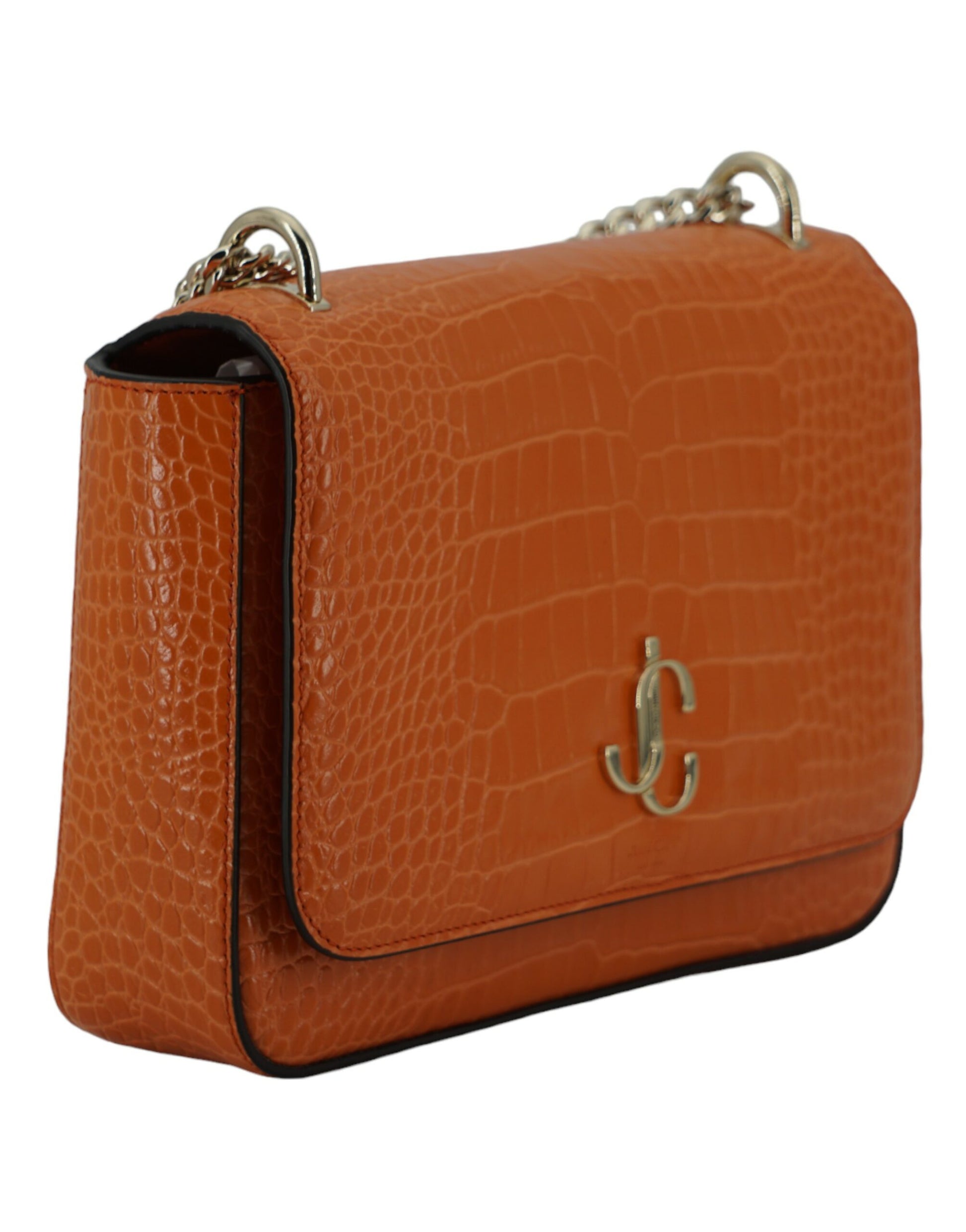 Sac à bandoulière Jimmy Choo en cuir orange ambré