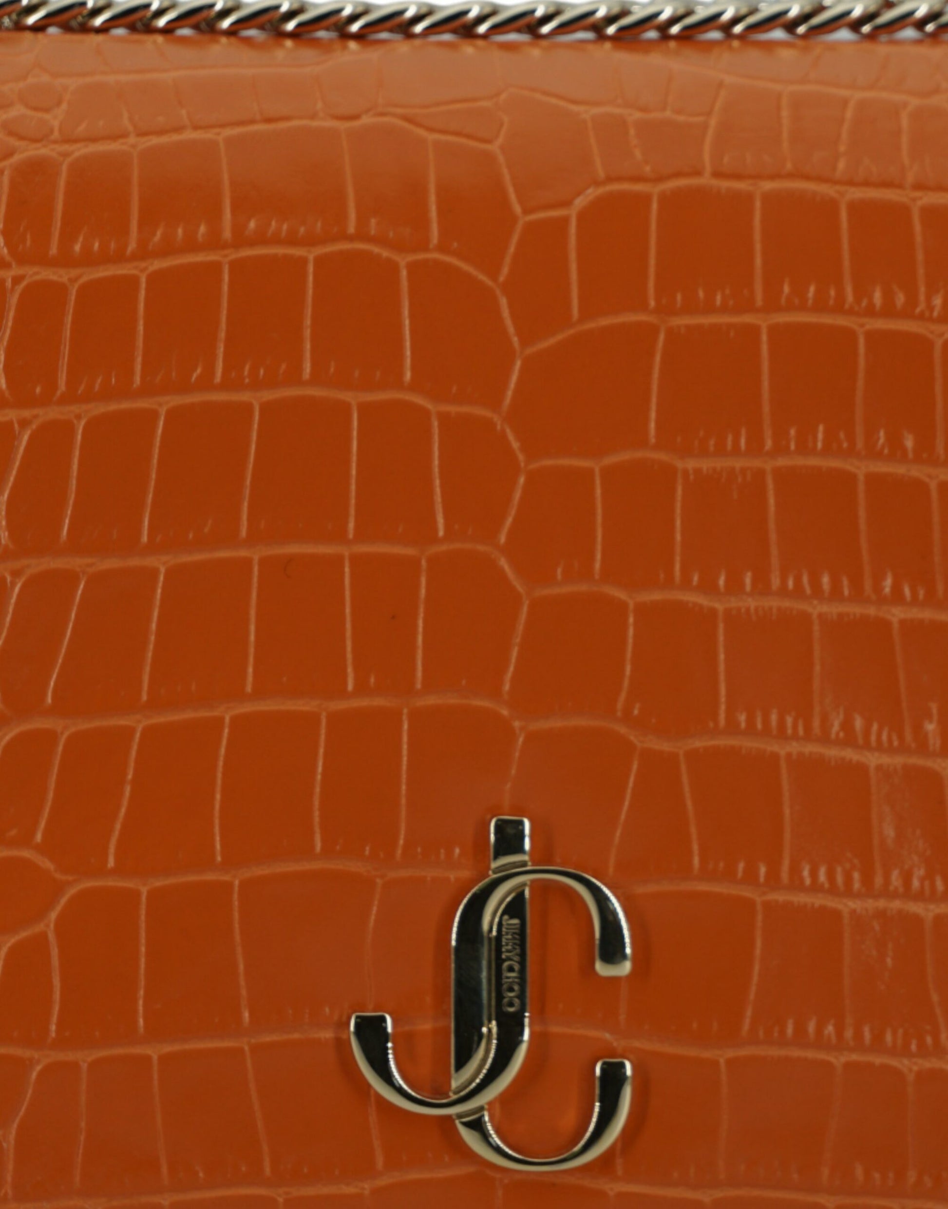 Sac à bandoulière Jimmy Choo en cuir orange ambré