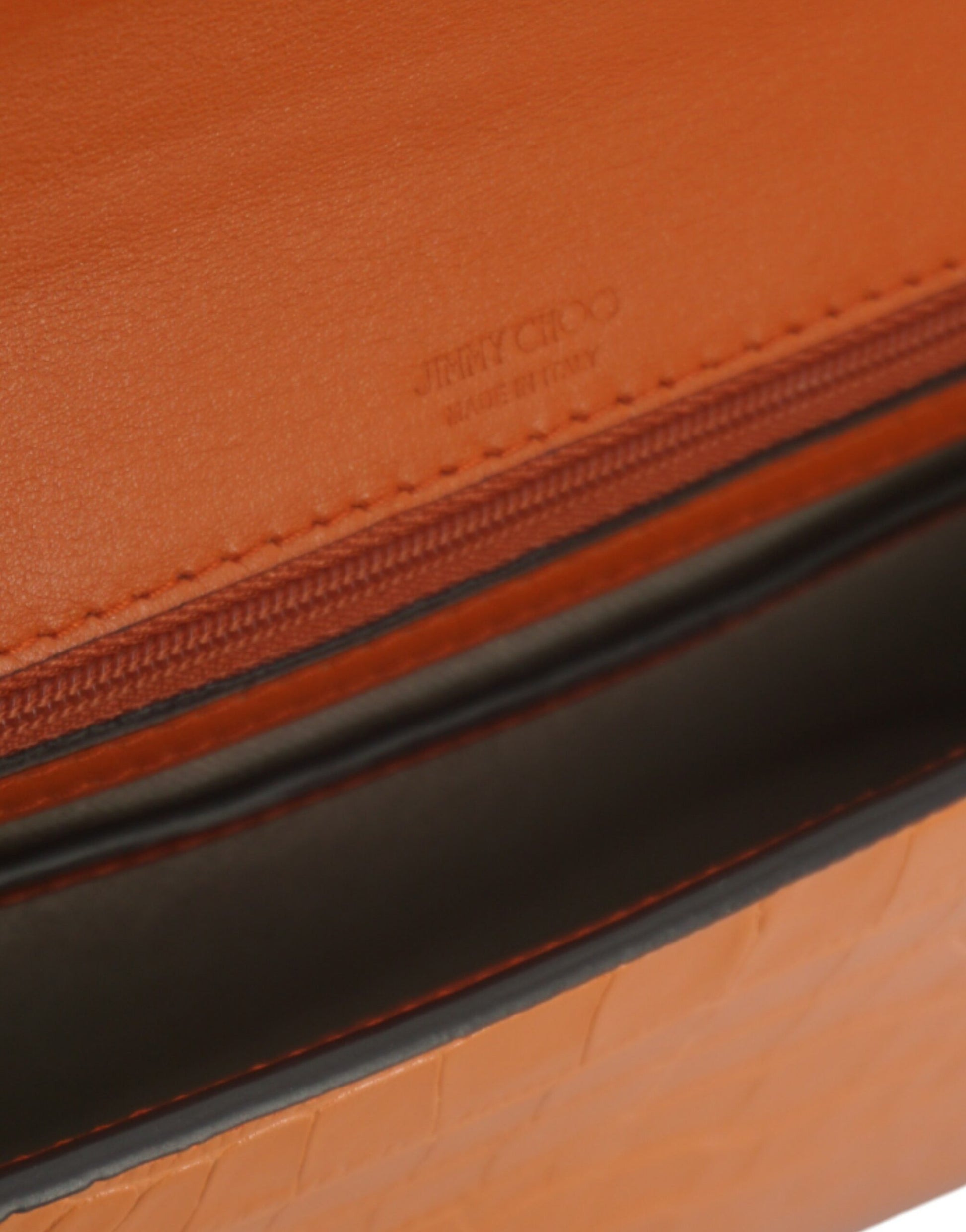 Sac à bandoulière Jimmy Choo en cuir orange ambré