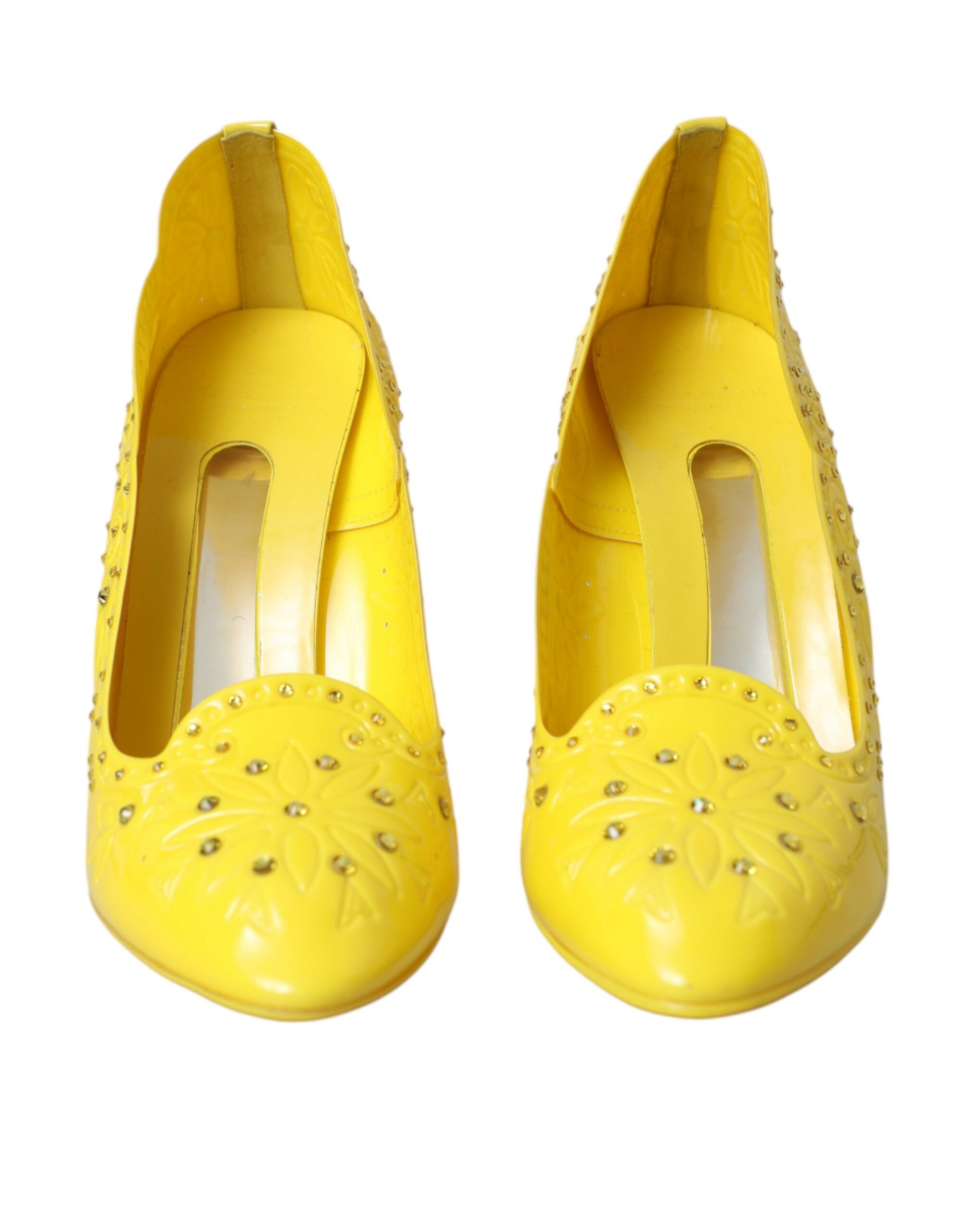 Escarpins à talons Dolce &amp; Gabbana CINDERELLA en cristal jaune