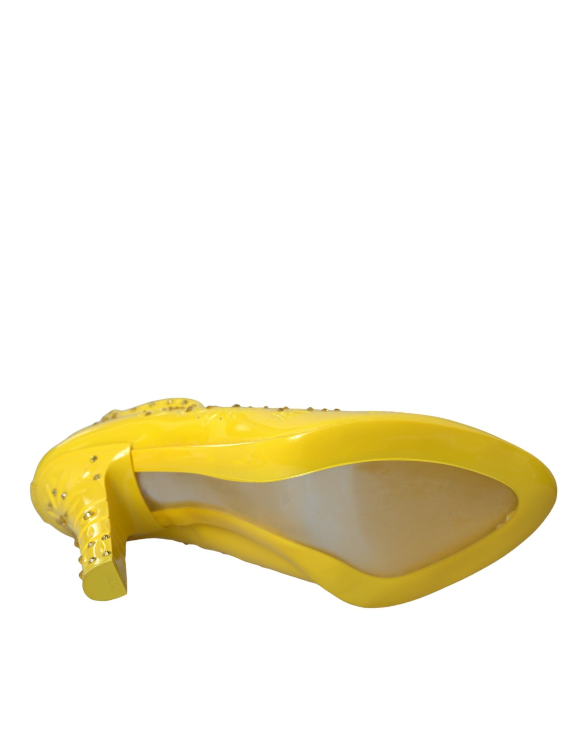 Escarpins à talons Dolce &amp; Gabbana CINDERELLA en cristal jaune