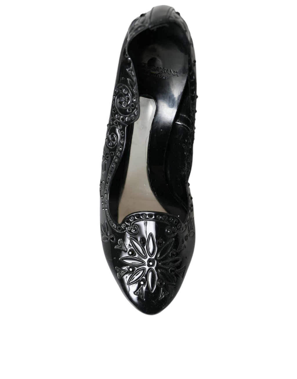 Escarpins à talons Dolce &amp; Gabbana en cristal noir CINDERELLA