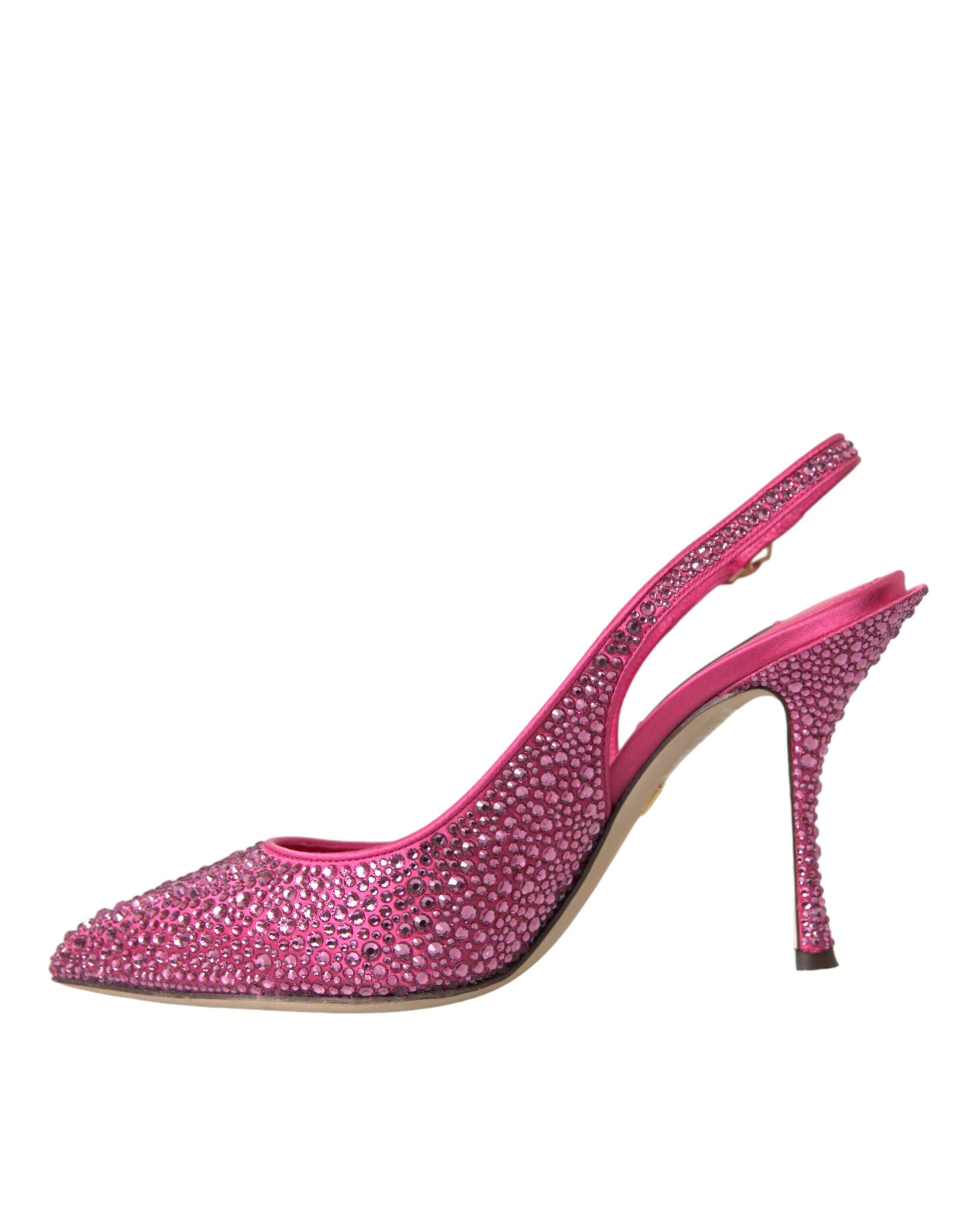Escarpins Dolce &amp; Gabbana roses à brides arrière et cristaux